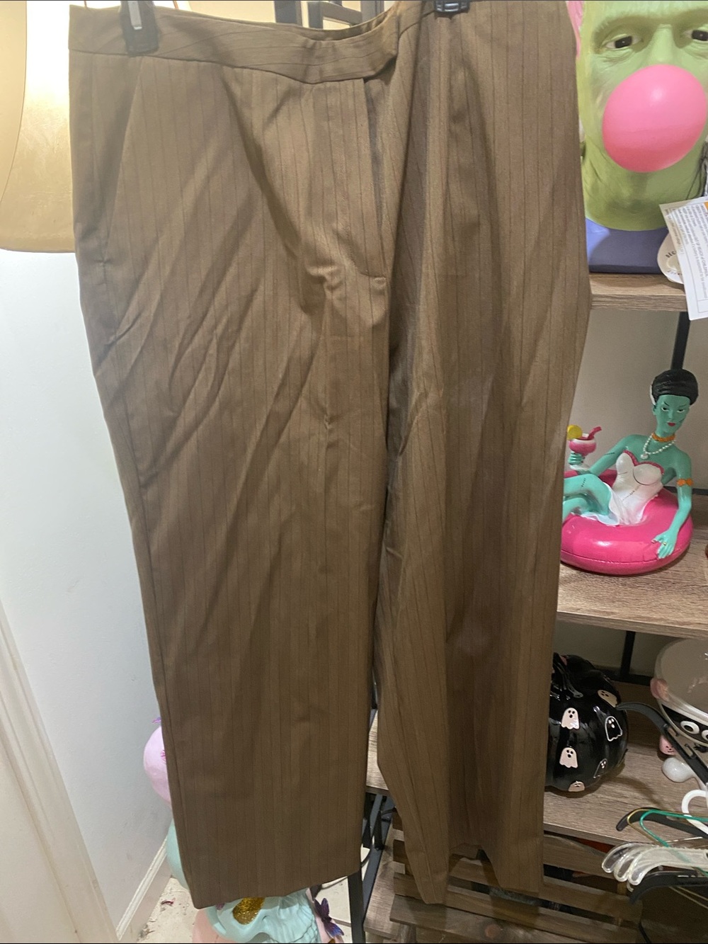 Women’s Brown Pinstripe Dress Pants